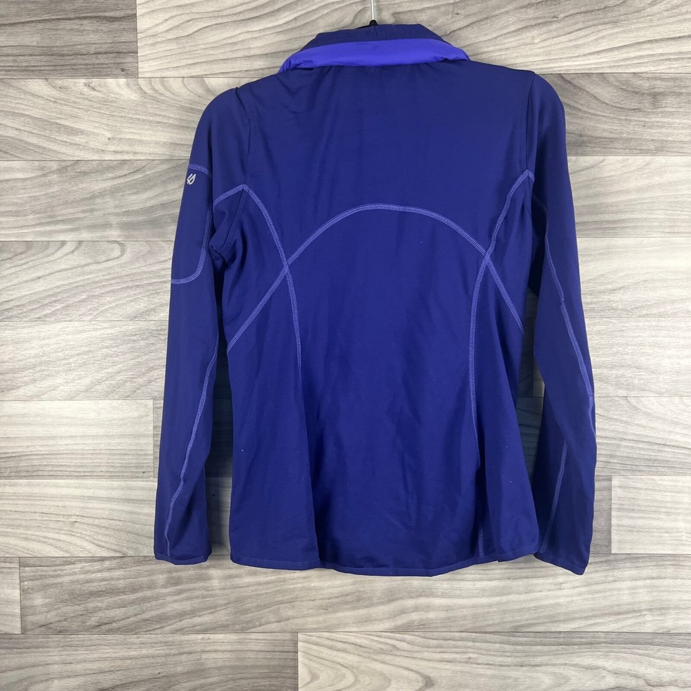 Eddie Bauer Jacket Womens S Purple Pockets Zip Outdoor Warm Fleece Puffer Cozy - Picture 11 of 12